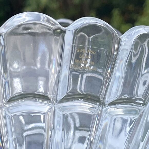 Vintage LEAD CRYSTAL Bowl Handcrafted in Bulgaria 8 x 5.5 inches - Picture 2 of 13
